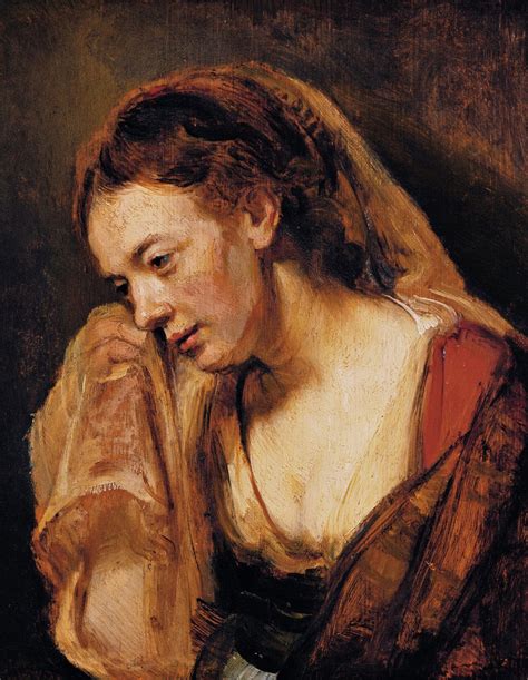Weeping Woman Rembrandt Van Rijn C 1644 Painting Vintage Etsy
