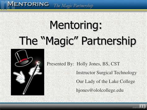 Ppt Mentoring The Magic Partnership Powerpoint Presentation Free