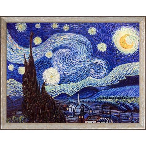 La Pastiche Starry Night Vincent Van Gogh Framed 40 In H X 52 In W