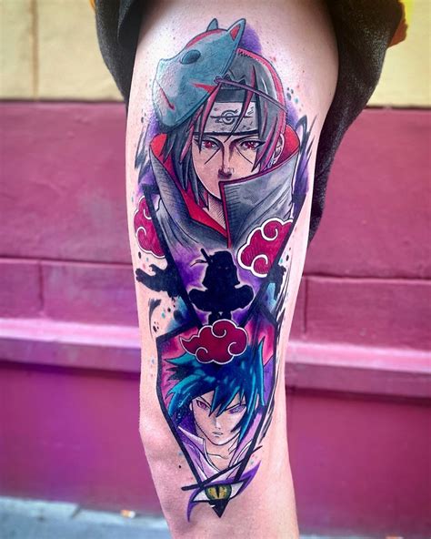 ☁️itachi And Sasuke ☁️ Premio 🥇 Al Mejor Tattoo De Color En La