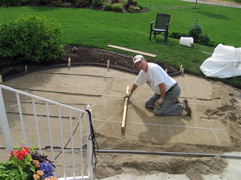 The stone patio design idea above was built for it. This Grandmother's Garden: DIY Flagstone Patio... Preparing the Foundation