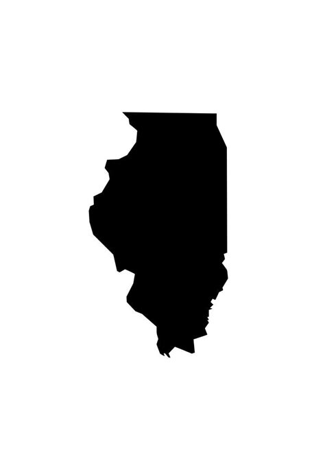 A Black And White Map Of The State Of Indiana