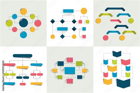 Flowcharts Set Of Flow Charts Schemes Diagrams Simply Color My Xxx