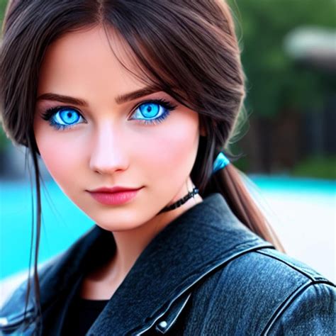 Premium Ai Image Girl With Blue Eyes Cartoon