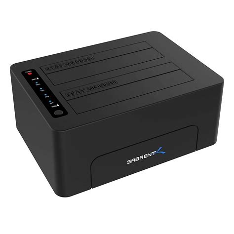 Sabrent Usb To Sata Dual Bay External Hard Drive Docking Station Black Walmart Com