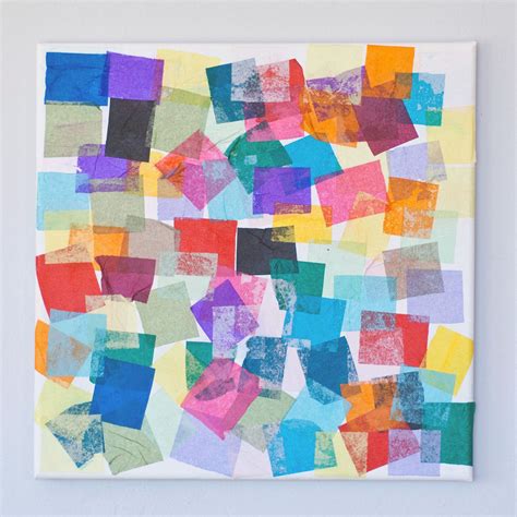 Turn Blank Canvases Into Stunning Works Of Kid Art Tissue Paper Art