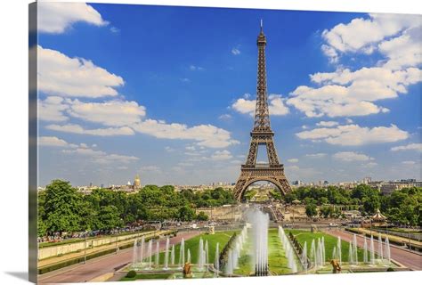 France Paris Trocadero Fountains Eiffel Tower View From The