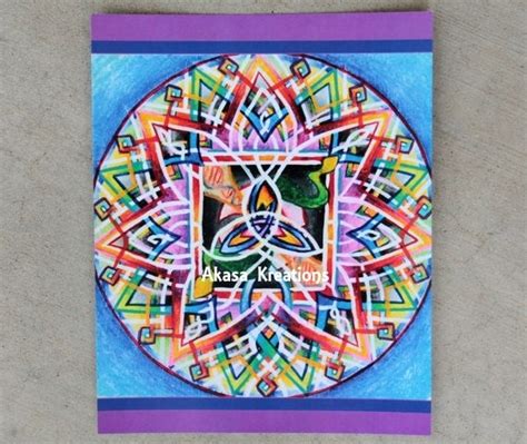 Pagan Triquetra Mandala Art Print 8x10 Inches By Akasakreations