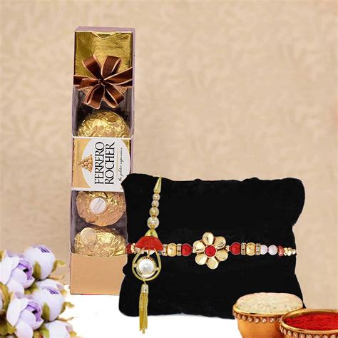 Ferrero Rakhi Gift Combo For Brother And Bhabhi With Chocolate Set I