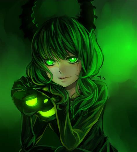 Black Hair Green Eyes Anime Girl With Black Hair Girl With Green Eyes