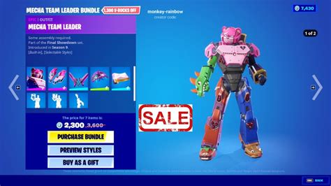 Fortnite Mecha Team Leader Bundle Is On Sale With New Glider Youtube