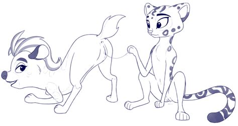 Rule 34 2016 All Fours Cheetah Disney Duo Feline Female Fuli Hyena