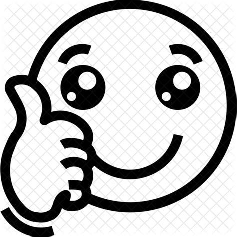 Thumbs Up Emoji Icon Download In Line Style