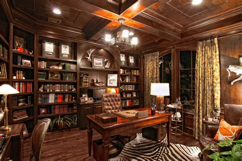 Masculine Office Decor Vintage Home Offices Traditional Home Offices