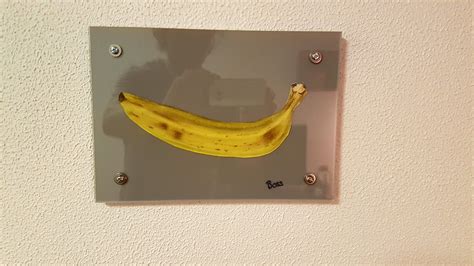 Banana Soft Pastel Perspex Frame With Screws Modern Original Art Kitchen Design Perspex