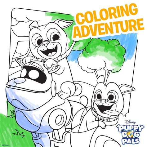 Puppy Dog Pals Printable Coloring Sheets Go On A Coloring Adventure