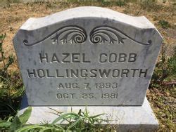 Hazel Cobb Hollingsworth 1893 1981 Mémorial Find a Grave