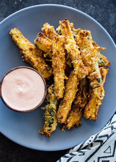 fryer air zucchini fries carb low keto recipes parmesan chips diet baked fried sticks friendly food crispy gimmedelicious