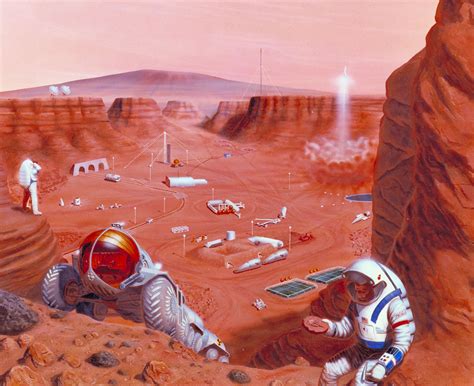 Human Colony On Mars Free Vector Download 2020
