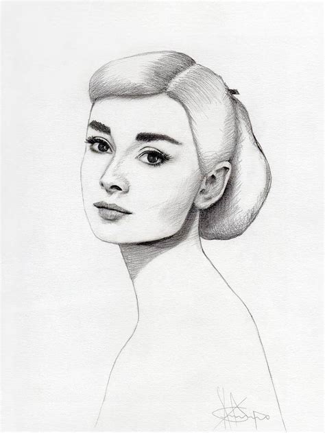 Audrey Hepburn Drawing Audrey Hepburn Drawing Celebrity Drawings