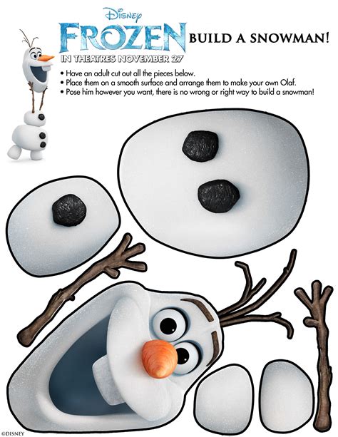 Olaf Printable From Disney Frozen Olaf Template For Crafts 2022