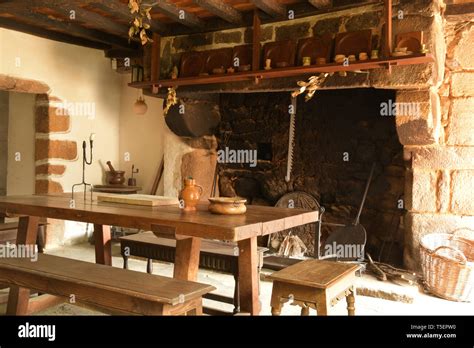 Typical Interior Of A Mid 17th Century Farmhouse At The Hamptonne House