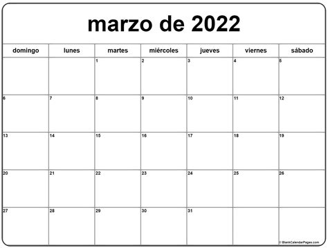 Marzo De 2022 Calendario Gratis Calendario Marzo