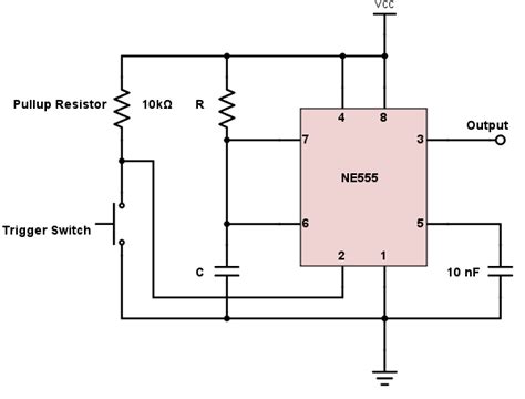 555 One Shot Circuit Diagram