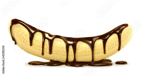 Banana In Chocolate Vector Illustration Fichier Vectoriel Libre De