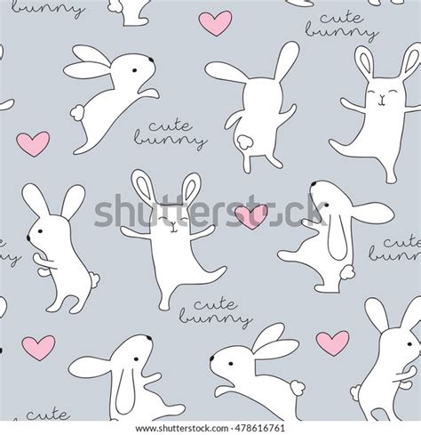 бесшовные маленький кролик шаблон векторная иллюстрация стоковая