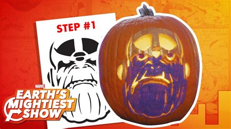 How To Make A Thanos Pumpkin For Halloween Earths Mightiest Show