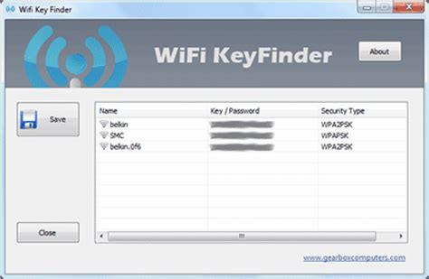 Wifi Key Finder Ekran Görüntüsü Gezginler