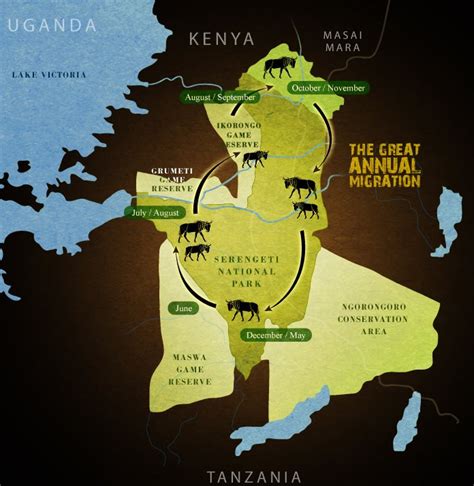 The Serengeti Plains Of Tanzania Map Of The Serengeti