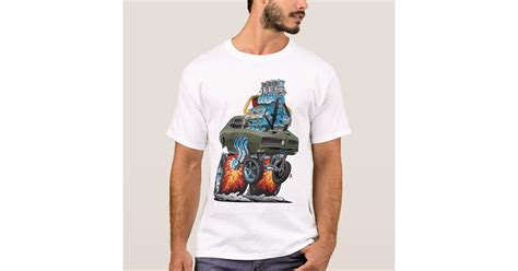 Classic American Muscle Car Hot Rod Cartoon T Shirt