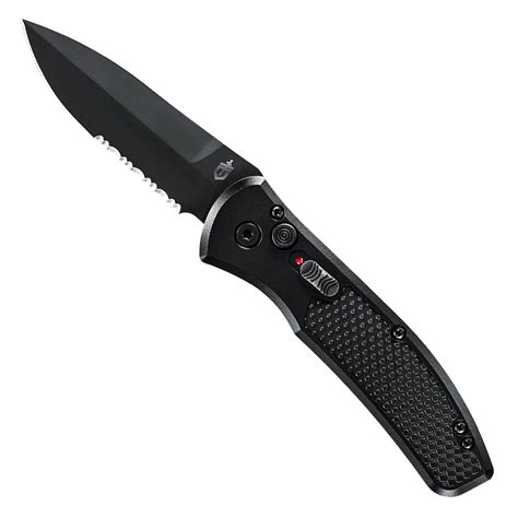 Gerber Empower Black Serrated Auto Knife 30 001636