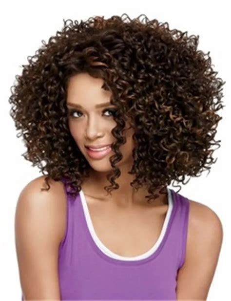 Good Synhetic Afro Kinky Curly Wig Short Curly Wigs For African American Black Women Curl