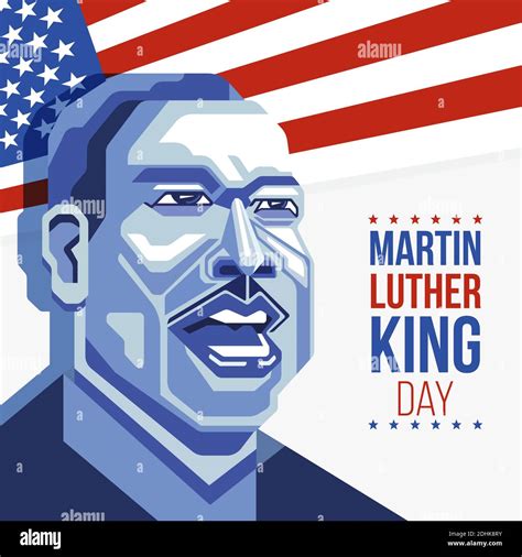 Happy Martin Luther King Day Greeting Card Vector Illustration For