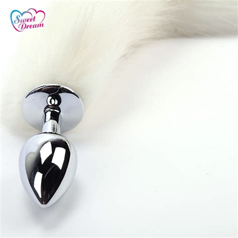 Sweet Dream Faux Fox Tail Anal Plug Stainless Steel Metal Butt Plug