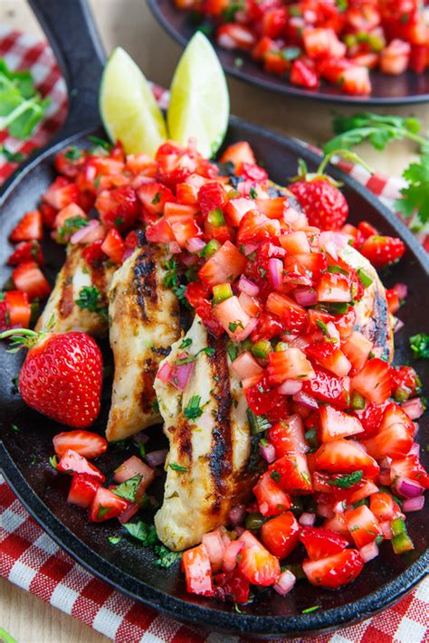 Grilled chili lime honey chicken and sweet potatoes with avocado salsa. Cilantro Lime Grilled Chicken with Strawberry Salsa ...