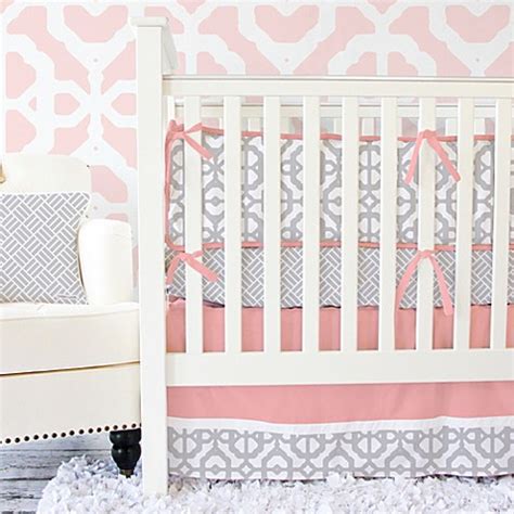 Shop our huge selection of stylish baby crib sheets, swaddles, knot gowns, mommy robes, personalized nursery decor, and more! Caden Lane® Mod Lattice Crib Bedding Collection in Coral ...