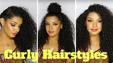 Cute And Easy Curly Hairstyles For Natural Hair Youtube