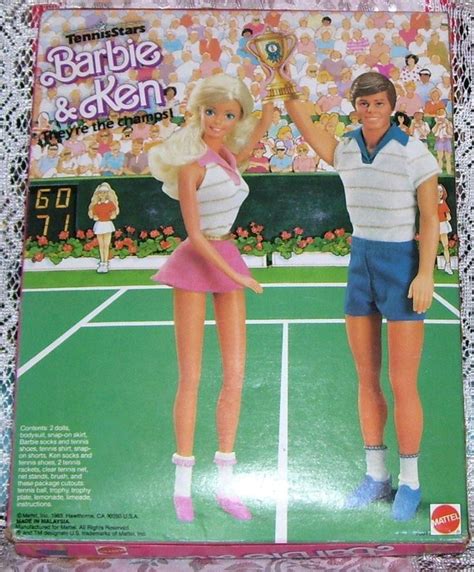An Advertisement For Barbie Tennis Is Displayed On A Table