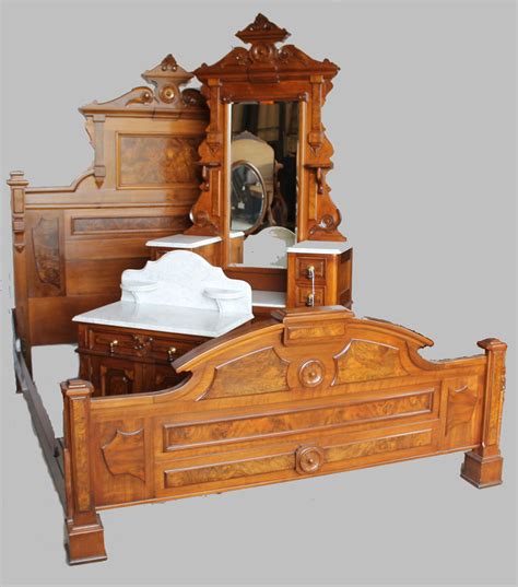Bargain Johns Antiques Antique Victorian Walnut 3 Piece Bedroom Set