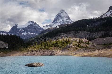 Iconic Mt Assiniboine Provincial Park Near Banff Stock Image Image Of