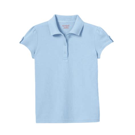 Boys Short Sleeve Pique School Uniform Polo Shirt M Windy Blue Cat