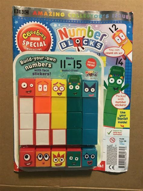 New Numberblocks Cbeebies 11 15 Set With Magazine Number Blocks Kids