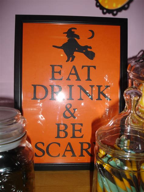 Eat Drink And Be Scary Sign Made With Cricut Machine Halloween