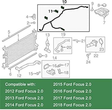 Ford Focus Radiator Hose Diagram