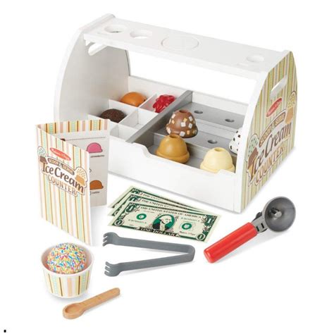 Melissa And Doug Wooden Scoop And Serve Ice Cream Counter Melissa