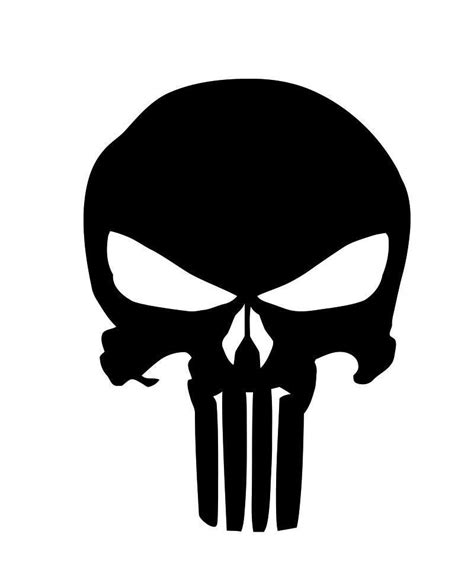 Punisher Skull Stencil Vinyl Seals Buds Navy Cerakote Duracoat Paint